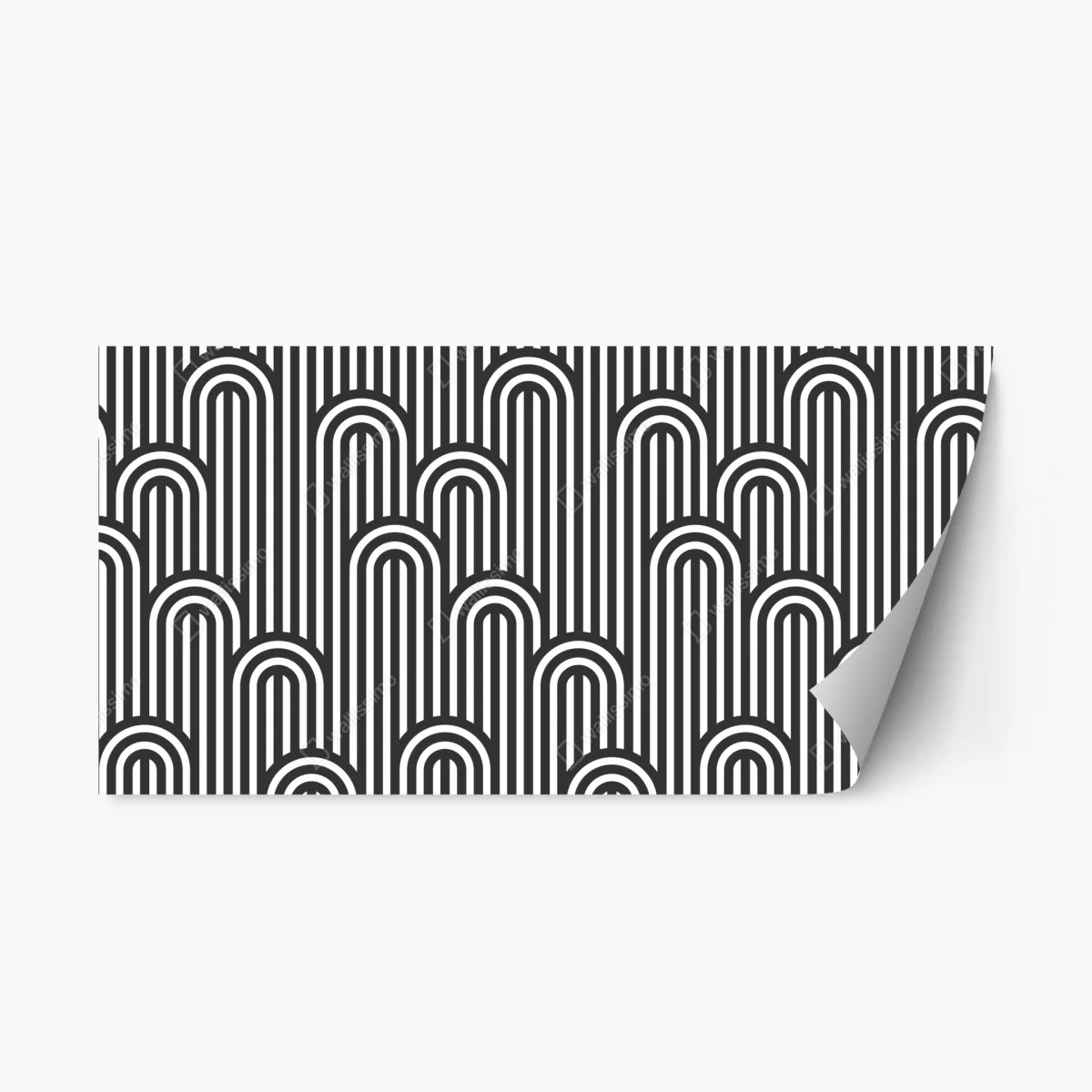 Repositionable sticker black and white geometric stripe pattern ⁕ Wallissimo® Repositionable sticker black and white geometric stripe pattern ⁕ Wallissimo®