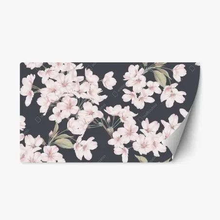 Repositionable sticker delicate cherry blossom floral print • Wallissimo®