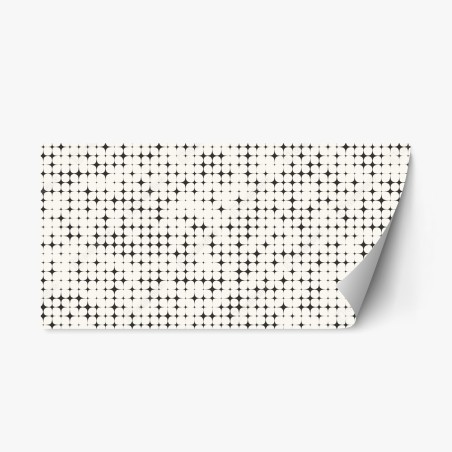 Repositionable sticker monochrome geometric dot pattern • Wallissimo®