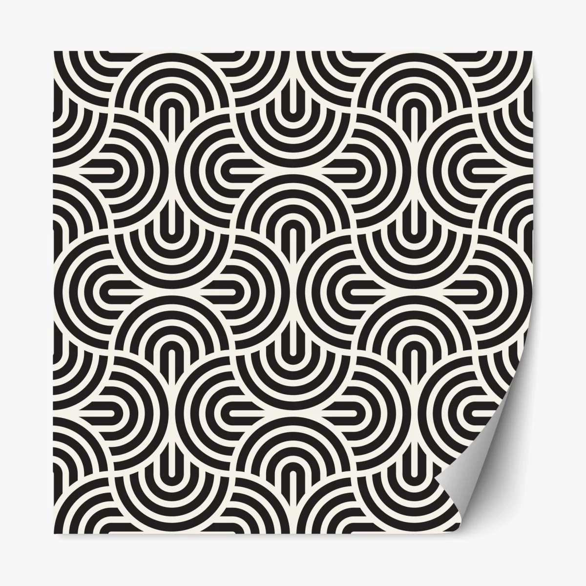 Repositionable sticker black and white geometric pattern • Wallissimo® Repositionable sticker black and white geometric pattern • Wallissimo®