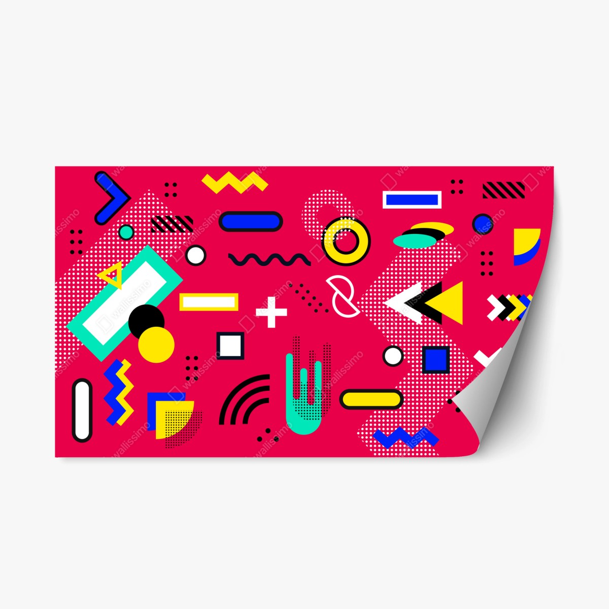 Repositionable sticker vibrant geometric pop pattern • Wallissimo® Repositionable sticker vibrant geometric pop pattern • Wallissimo®