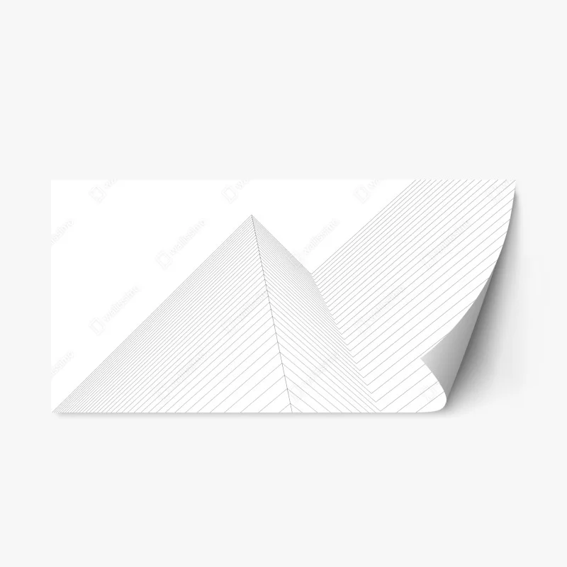 Repositionable sticker geometric architectural lines