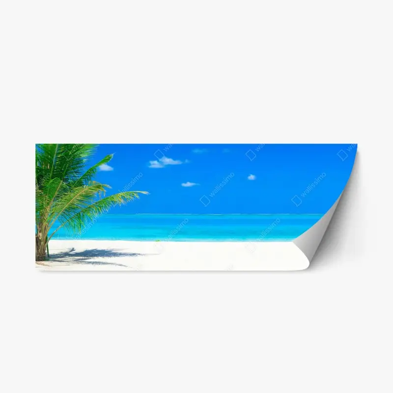 Repositionable sticker vibrant hibiscus floral pattern • Wallissimo®