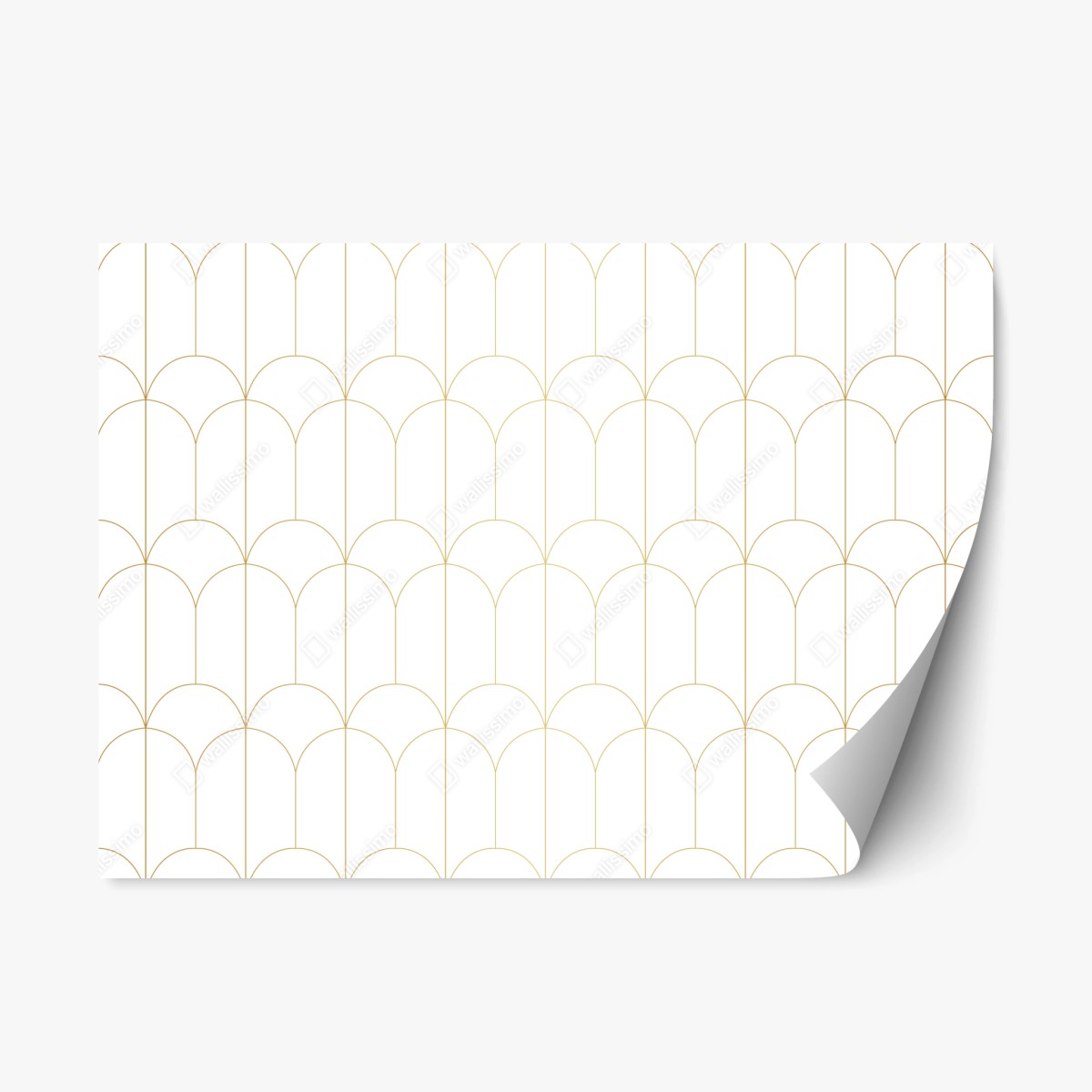 Repositionable sticker gold art deco arch pattern • Wallissimo®