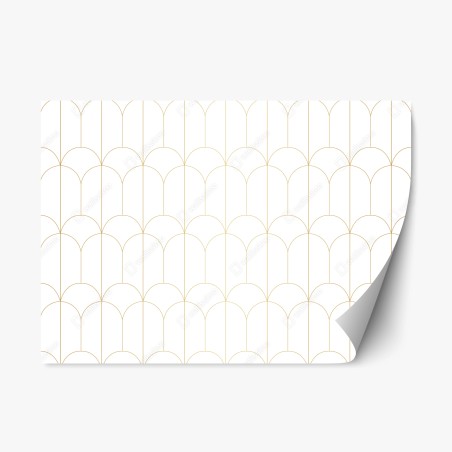 Repositionable sticker gold art deco arch pattern • Wallissimo®