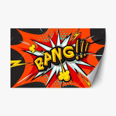 Repositionable sticker comic bang pop art explosion • Wallissimo®