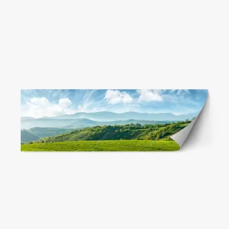 Repositionable sticker Romania springtime mountain panorama • Wallissimo®