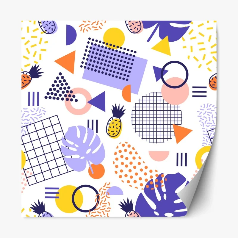 Repositionable sticker eucalyptus watercolor leaves on dark background • Wallissimo®