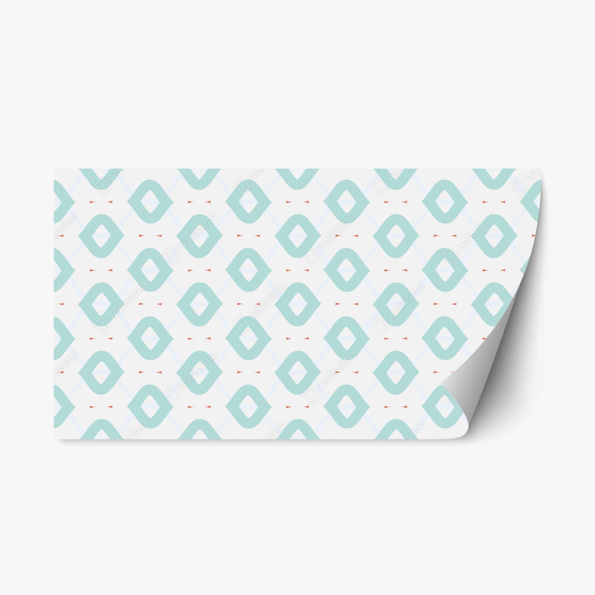 Repositionable sticker turquoise geometric diamond pattern • Wallissimo® Repositionable sticker turquoise geometric diamond pattern • Wallissimo®
