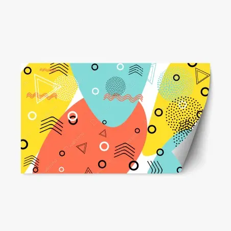 Repositionable sticker playful geometric pattern • Wallissimo®