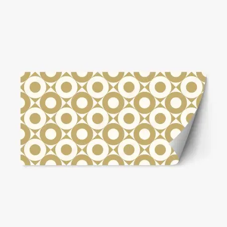 Repositionable sticker gold geometric circle pattern • Wallissimo®