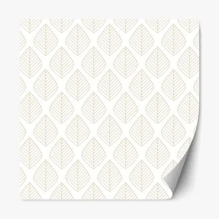 Repositionable sticker elegant gold leaf geometric pattern • Wallissimo®