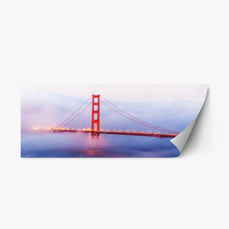 Repositionable sticker Golden Gate bridge in mist