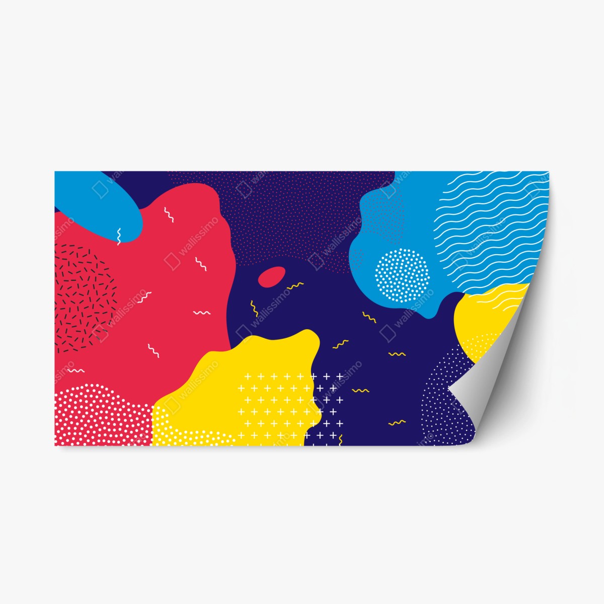 Repositionable sticker vibrant abstract shapes pattern • Wallissimo® Repositionable sticker vibrant abstract shapes pattern • Wallissimo®