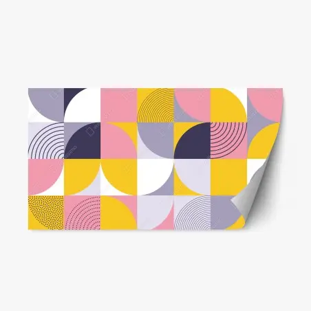 Repositionable sticker playful geometric pastel pattern • Wallissimo®