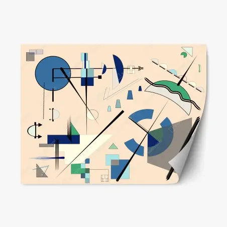 Repositionable sticker geometric pastel composition • Wallissimo®