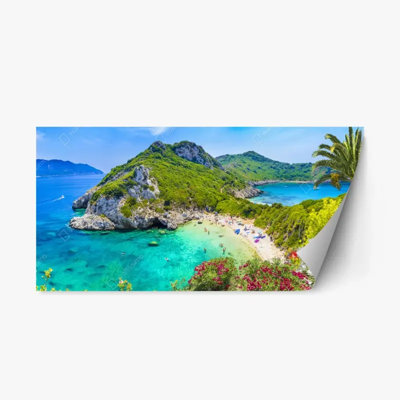 Repositionable sticker Tern Lake reflections, Alaska mountain landscape • Wallissimo®