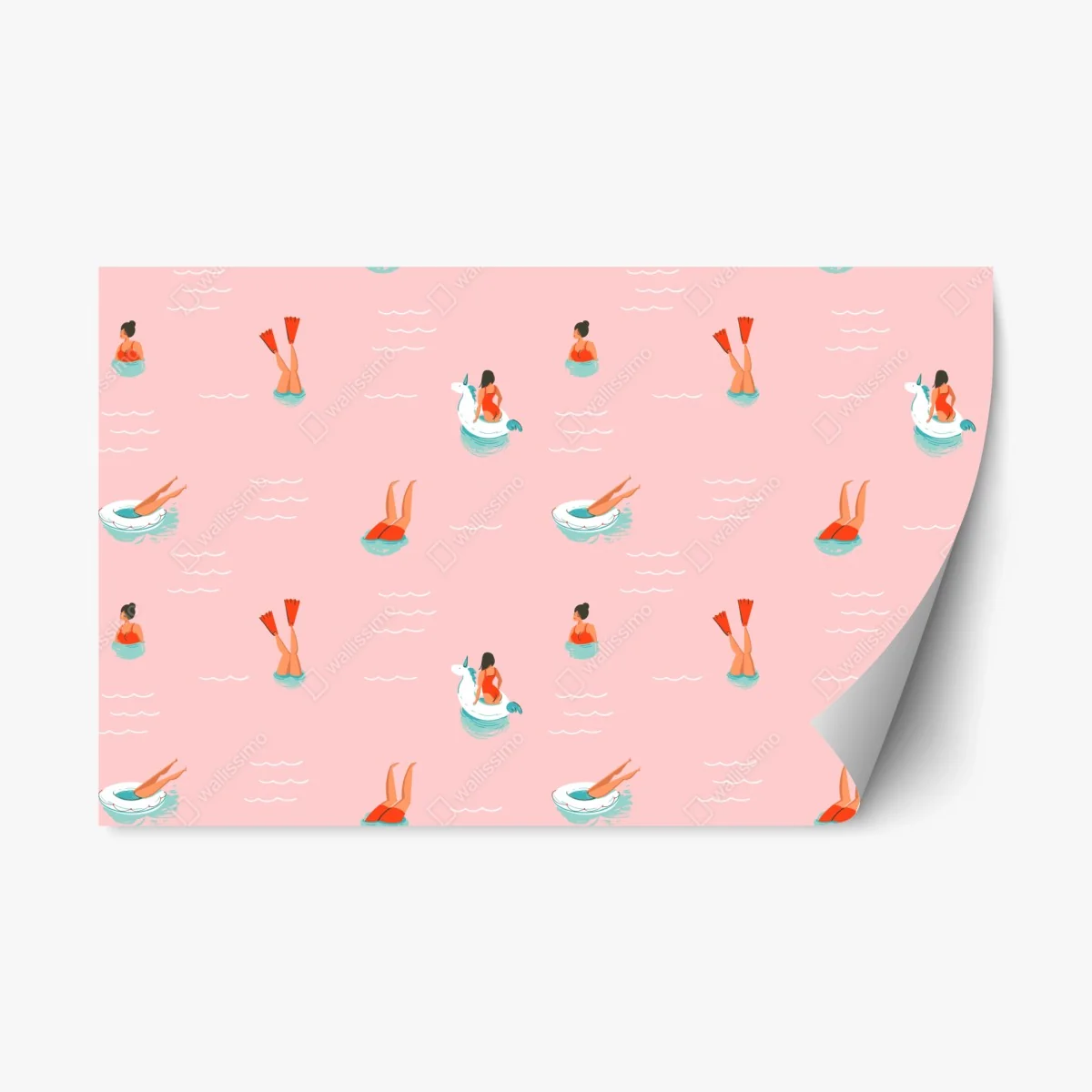 Repositionable sticker playful pastel pool pattern • Wallissimo® Repositionable sticker playful pastel pool pattern • Wallissimo®