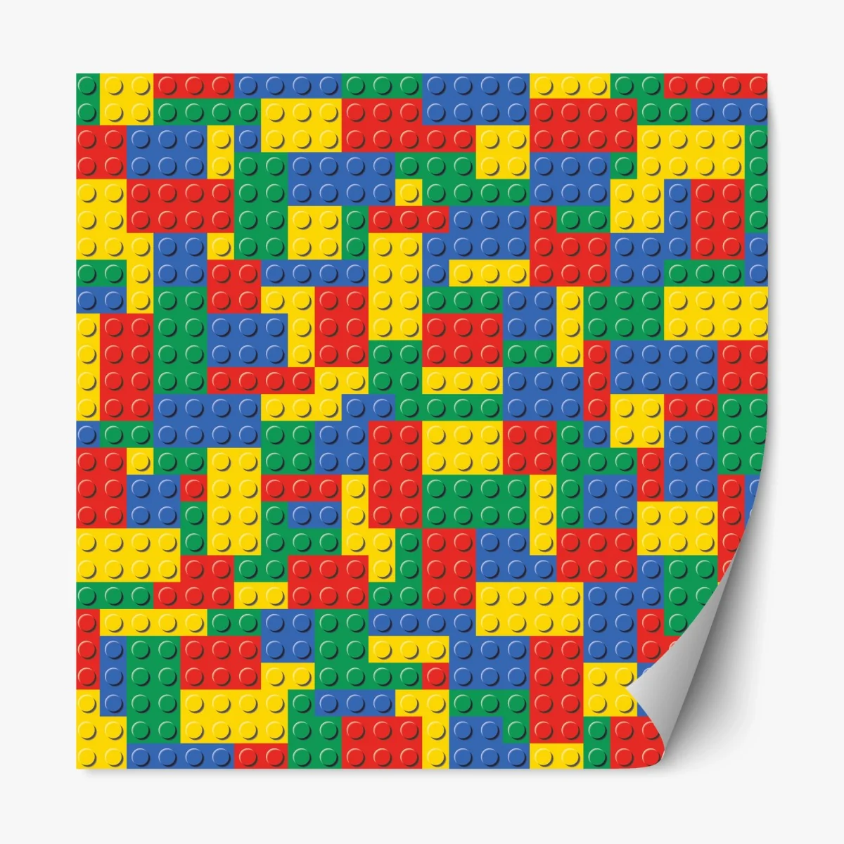 Repositionable sticker colorful building block pattern • Wallissimo® Repositionable sticker colorful building block pattern • Wallissimo®