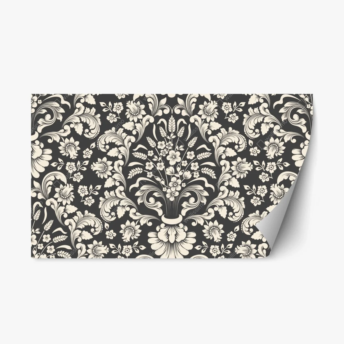 Repositionable sticker vintage floral damask pattern • Wallissimo® Repositionable sticker vintage floral damask pattern • Wallissimo®