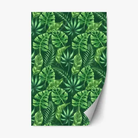 Repositionable sticker tropical monstera leaf pattern • Wallissimo®