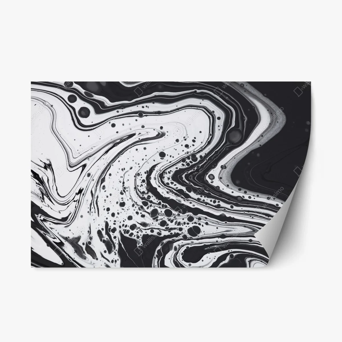 Repositionable sticker monochrome marble abstract • Wallissimo® Repositionable sticker monochrome marble abstract • Wallissimo®