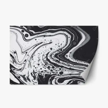 Repositionable sticker monochrome marble abstract • Wallissimo®