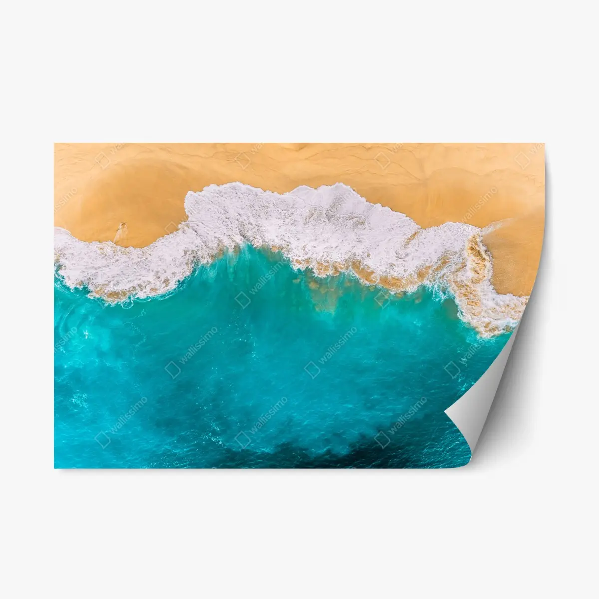 Repositionable sticker turquoise waves at Kelingking Beach • Wallissimo® Repositionable sticker turquoise waves at Kelingking Beach • Wallissimo®
