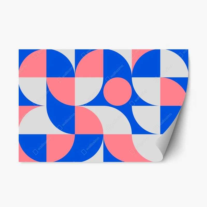 Repositionable sticker scandinavian geometric composition