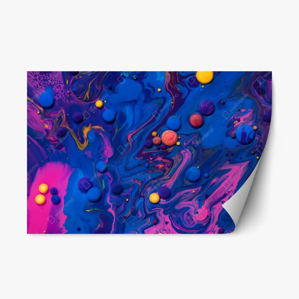 Repositionable sticker vibrant cosmic paint swirls • Wallissimo® Repositionable sticker vibrant cosmic paint swirls • Wallissimo®