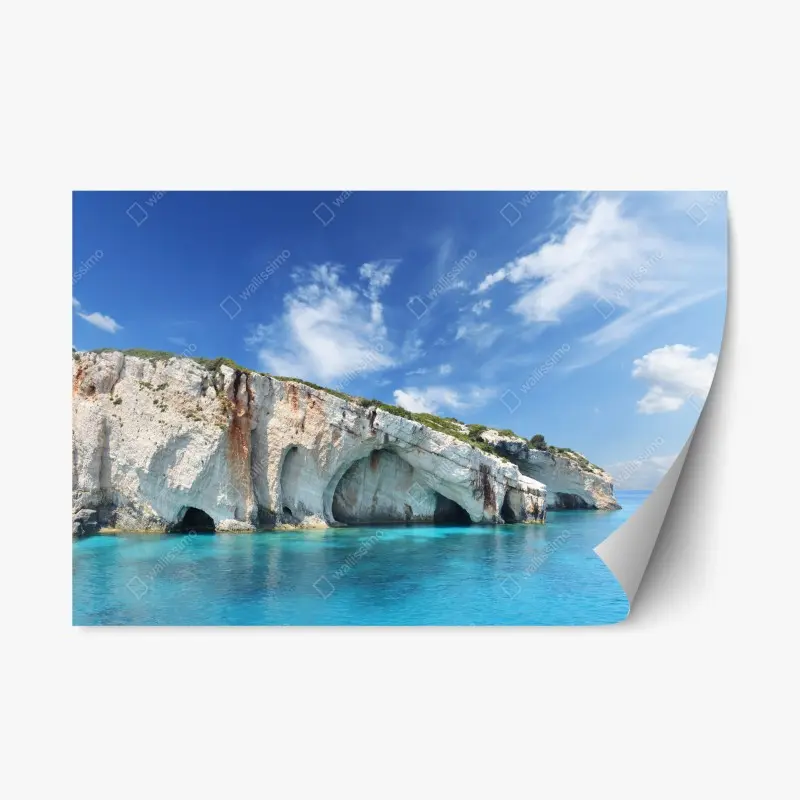 Repositionable sticker blue caves on Zakynthos ⁕ Wallissimo® Repositionable sticker blue caves on Zakynthos ⁕ Wallissimo®