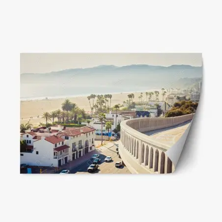 Repositionable sticker Santa Monica beachside panorama • Wallissimo®