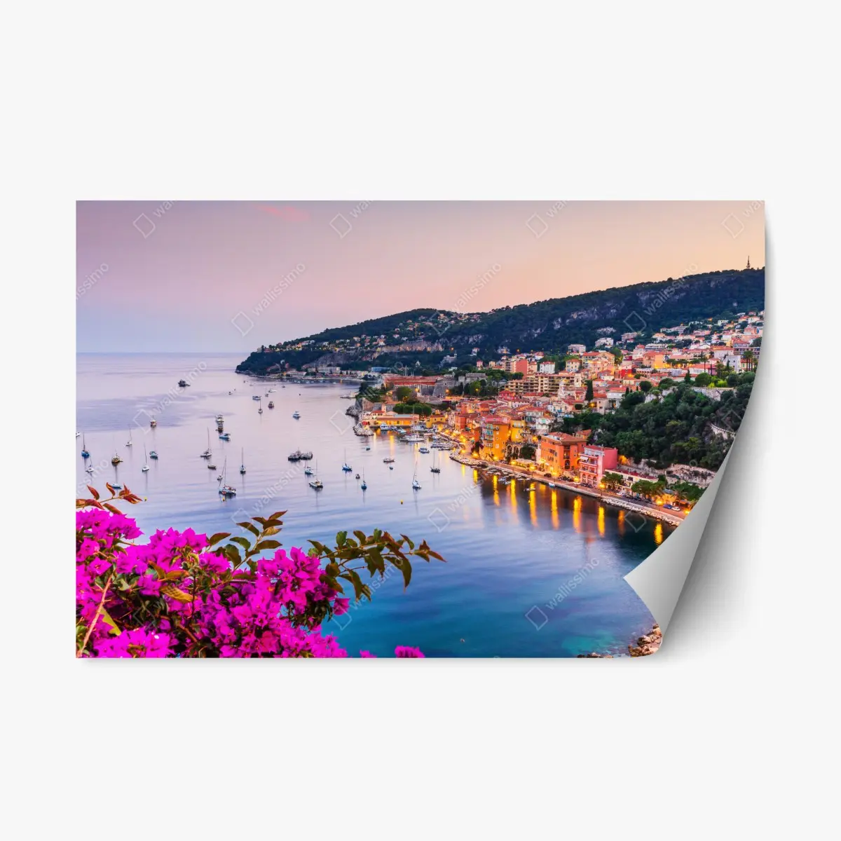 Repositionable sticker sunset over Villefranche-sur-Mer bay ⁕ Wallissimo® Repositionable sticker sunset over Villefranche-sur-Mer bay ⁕ Wallissimo®