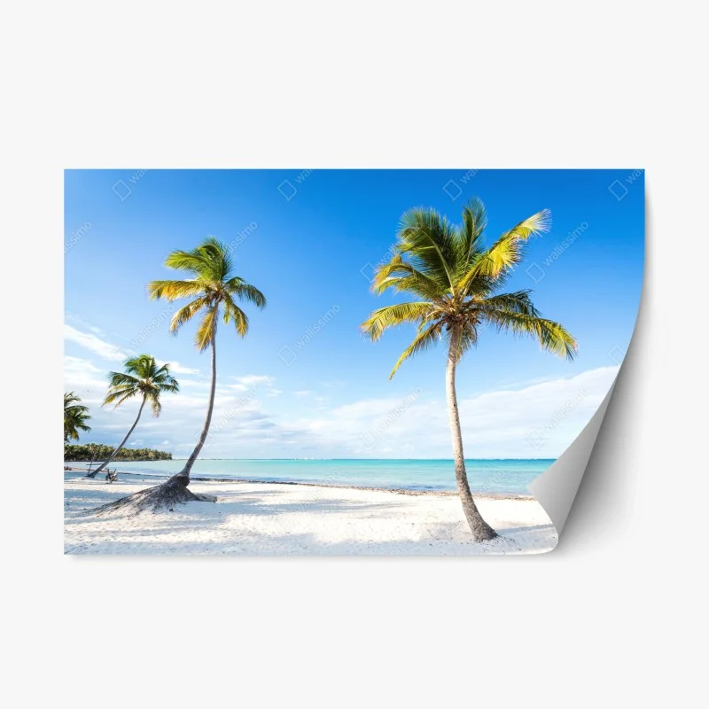 Repositionable sticker tropical palm beach getaway