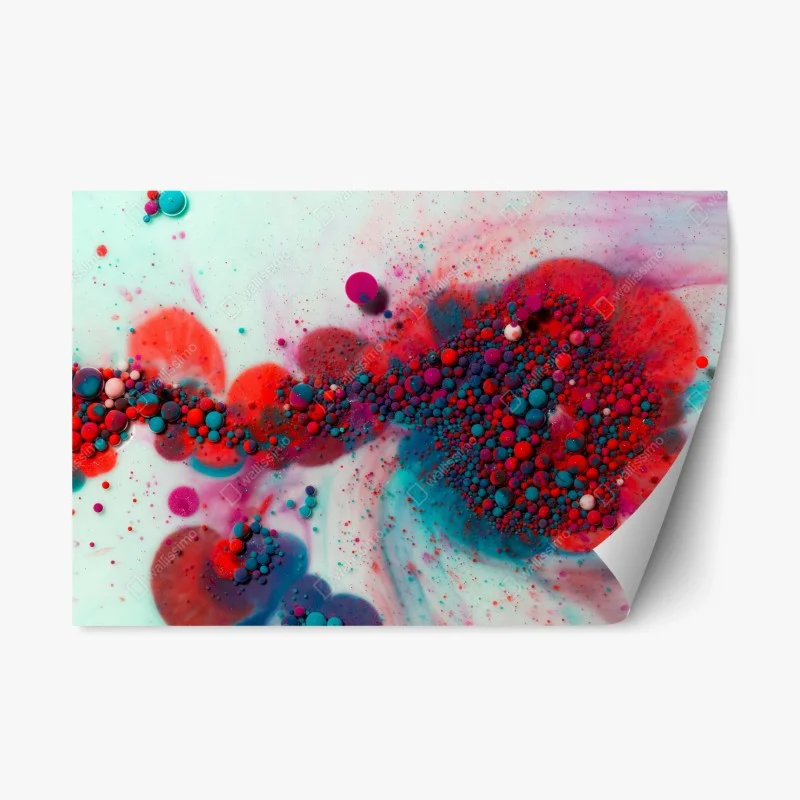Repositionable sticker vibrant marbled color burst