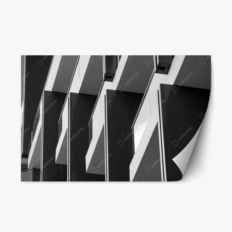 Repositionable sticker geometric balcony rhythm