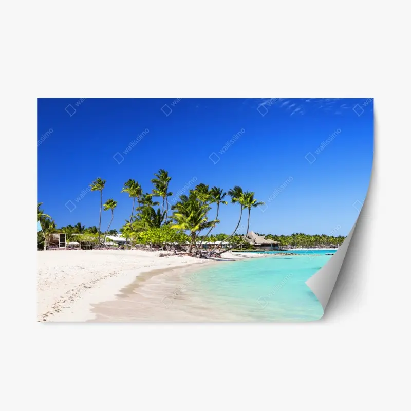 Repositionable sticker tropical beach in Cap Cana