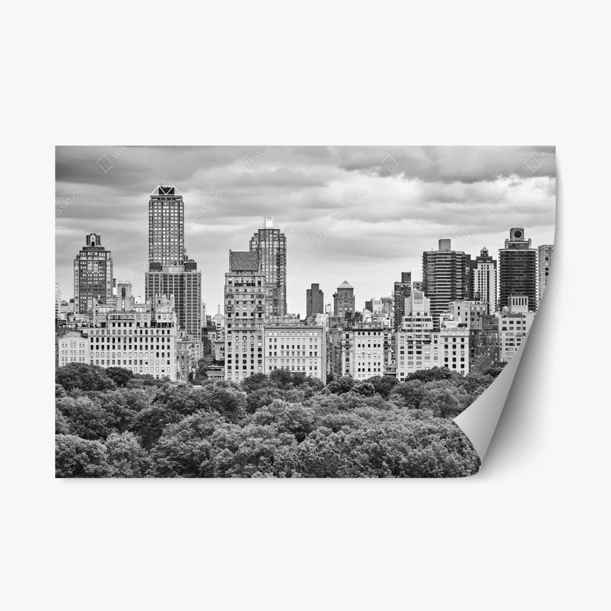 Repositionable sticker Manhattan skyline in black and white ⁕ Wallissimo® Repositionable sticker Manhattan skyline in black and white ⁕ Wallissimo®