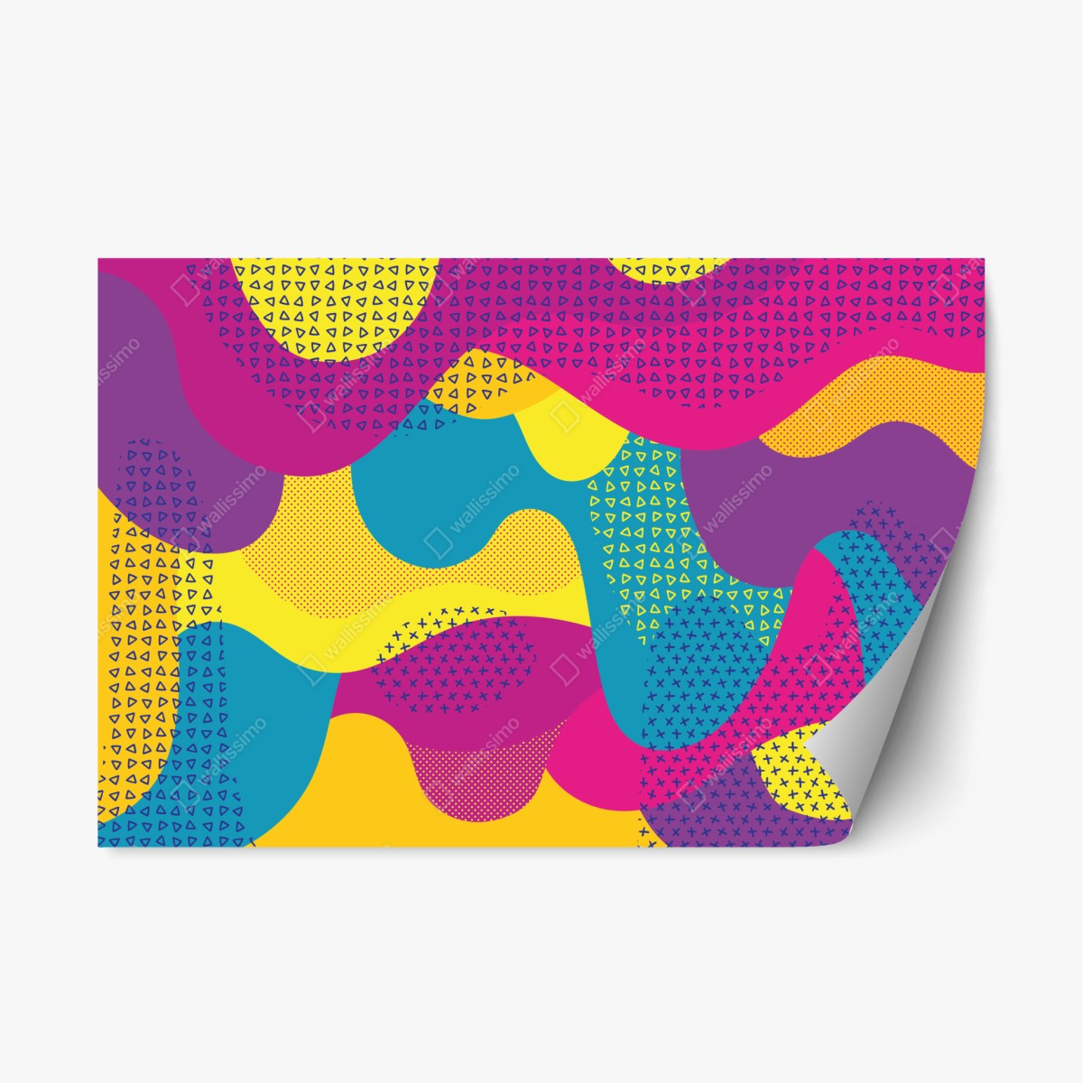 Repositionable sticker vibrant abstract wave pattern • Wallissimo® Repositionable sticker vibrant abstract wave pattern • Wallissimo®