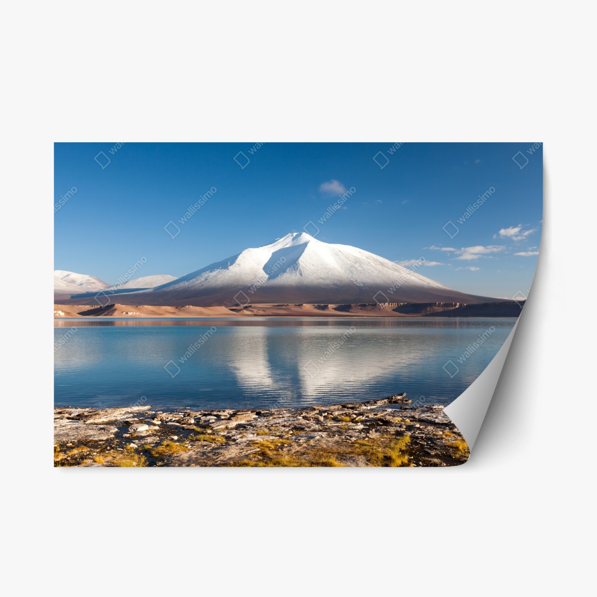 Repositionable sticker Laguna Verde reflection in Atacama • Wallissimo® Repositionable sticker Laguna Verde reflection in Atacama • Wallissimo®
