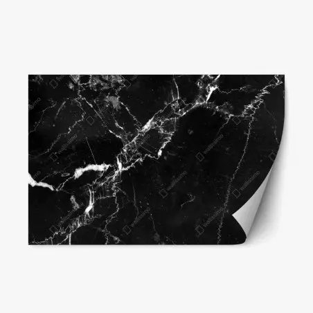 Repositionable sticker black marble veins texture • Wallissimo®