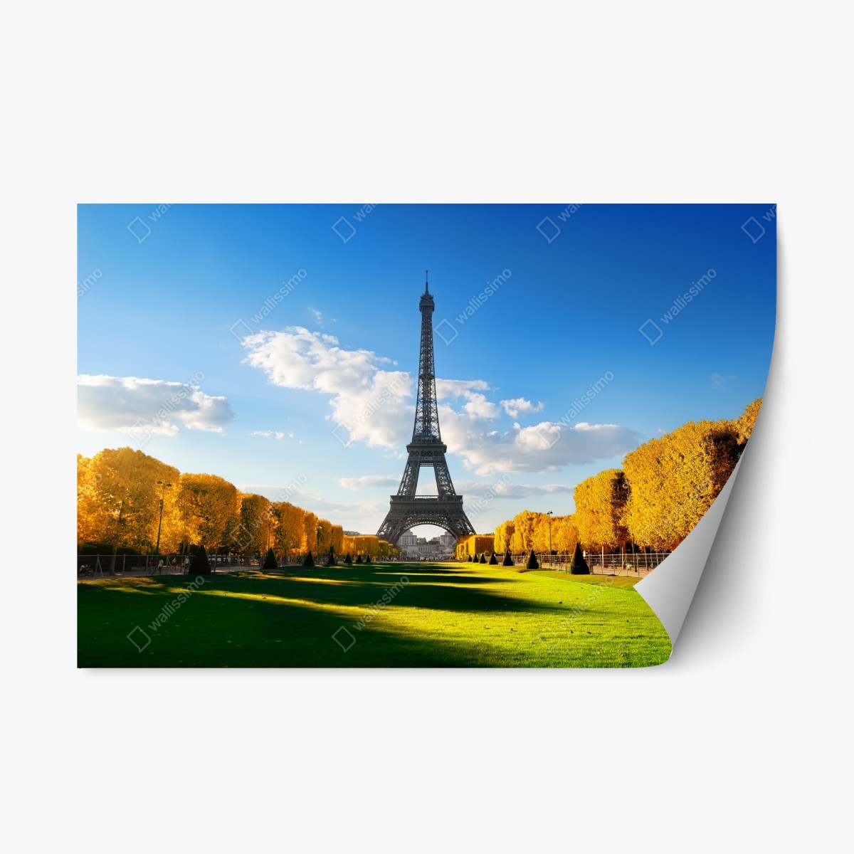 Repositionable sticker spring at Champs de Mars, Eiffel Tower, Paris • Wallissimo® Repositionable sticker spring at Champs de Mars, Eiffel Tower, Paris • Wallissimo®