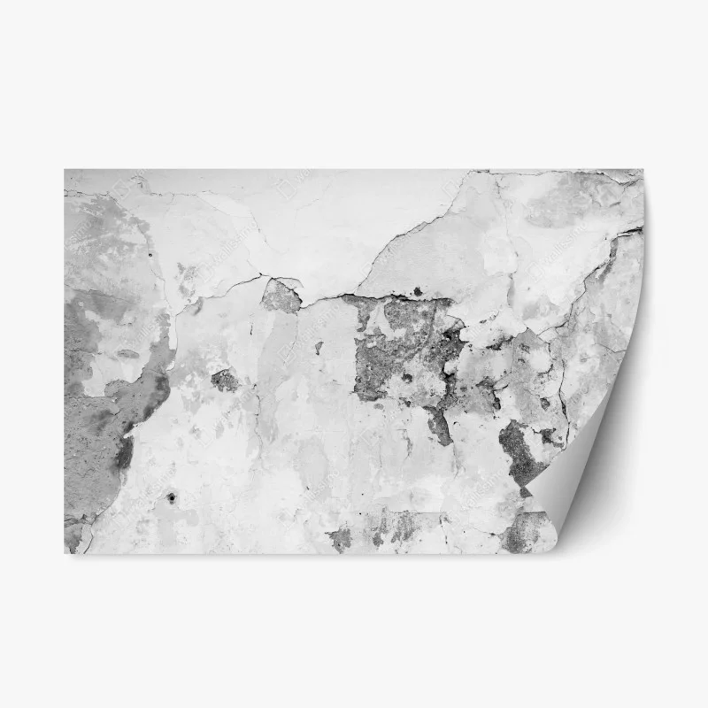 Repositionable sticker distressed plaster wall texture