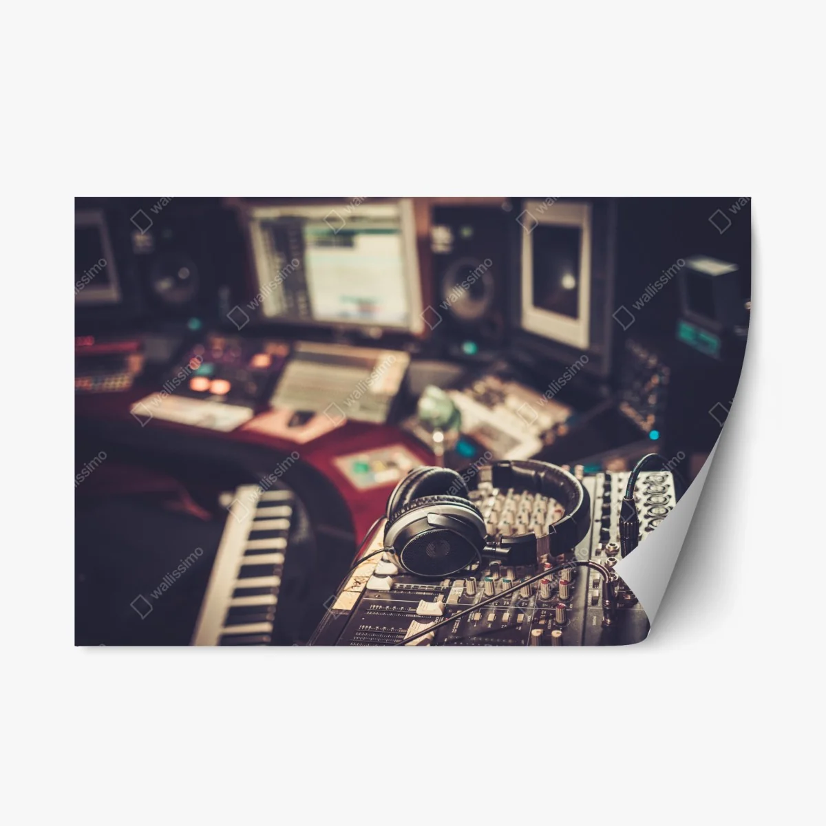 Repositionable sticker vintage recording studio control desk • Wallissimo® Repositionable sticker vintage recording studio control desk • Wallissimo®