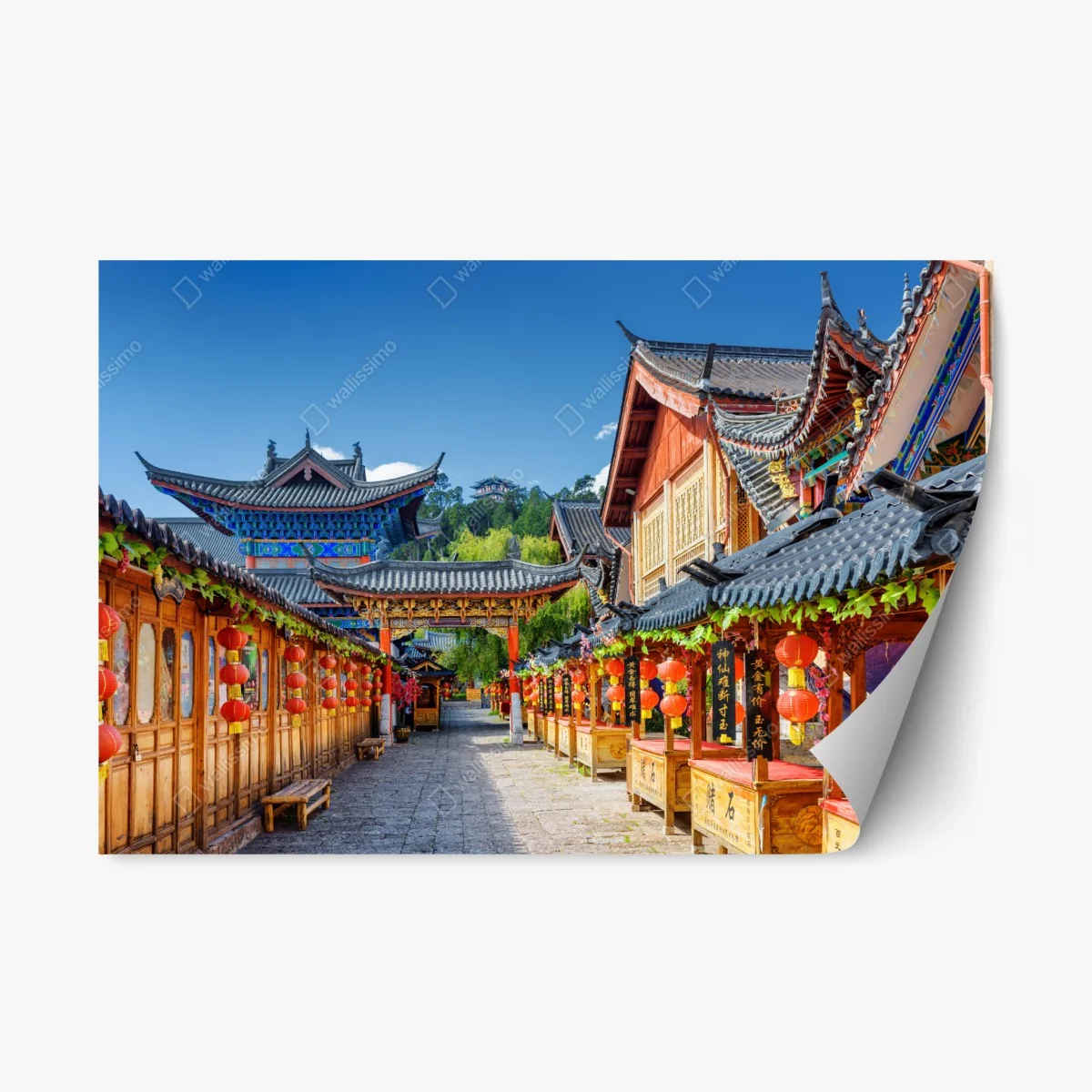 Repositionable sticker Lijiang old town lantern street ⁕ Wallissimo® Repositionable sticker Lijiang old town lantern street ⁕ Wallissimo®