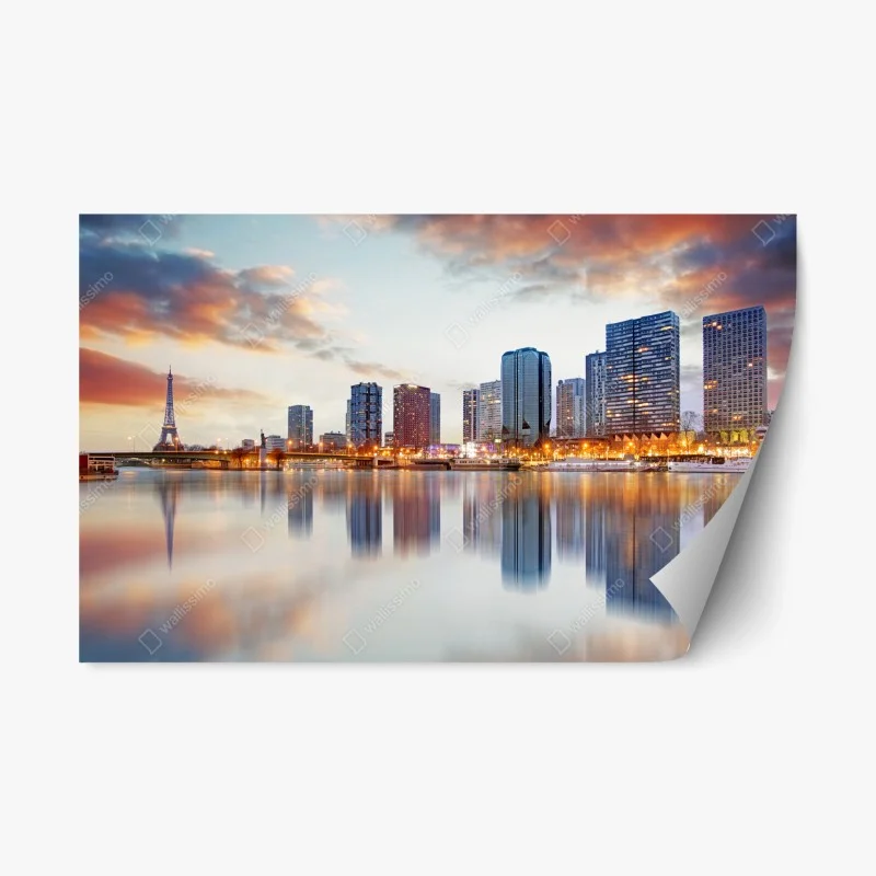 Repositionable sticker retro surf pattern with van and waves • Wallissimo®