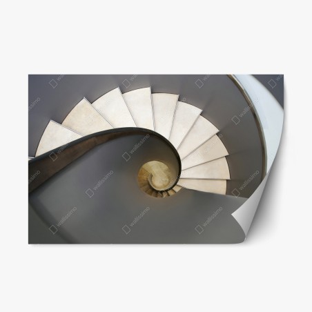Repositionable sticker spiral staircase abstract composition • Wallissimo®