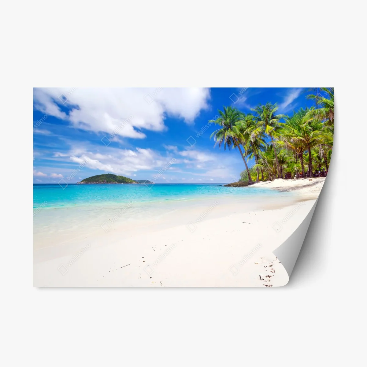 Repositionable sticker tropical turquoise beach paradise • Wallissimo® Repositionable sticker tropical turquoise beach paradise • Wallissimo®