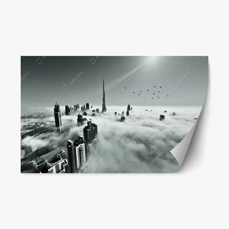 Repositionable sticker pastel eucalyptus leaf pattern • Wallissimo®