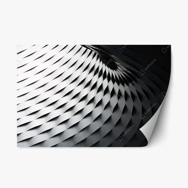 Repositionable sticker monochrome geometric metal pattern